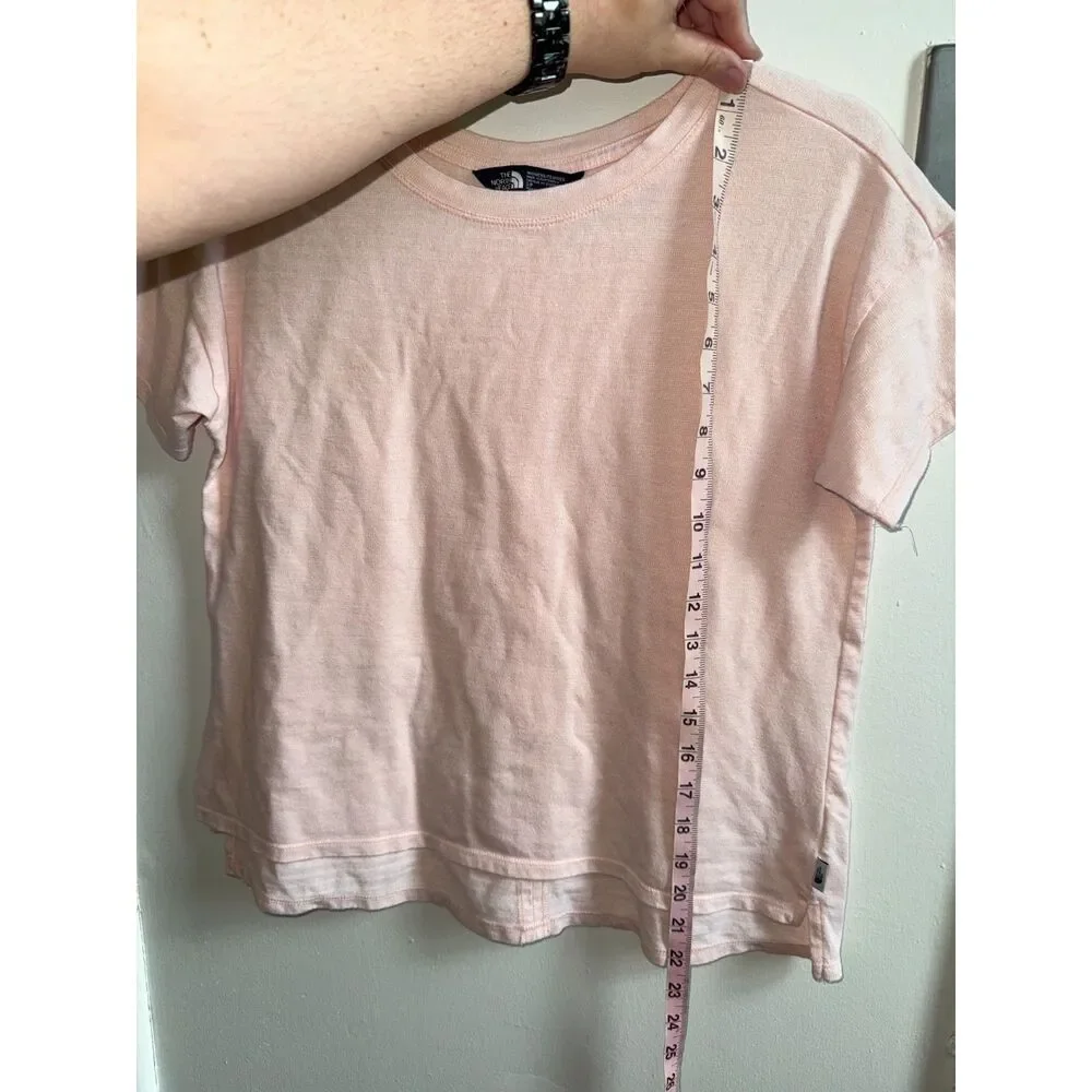 The North Face Emerine High-Low Stripe Tee Pink Salt S - Picture 8 of 8